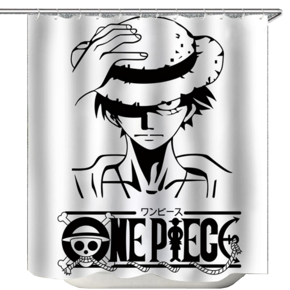 Vitt Duschdraperi Luffy