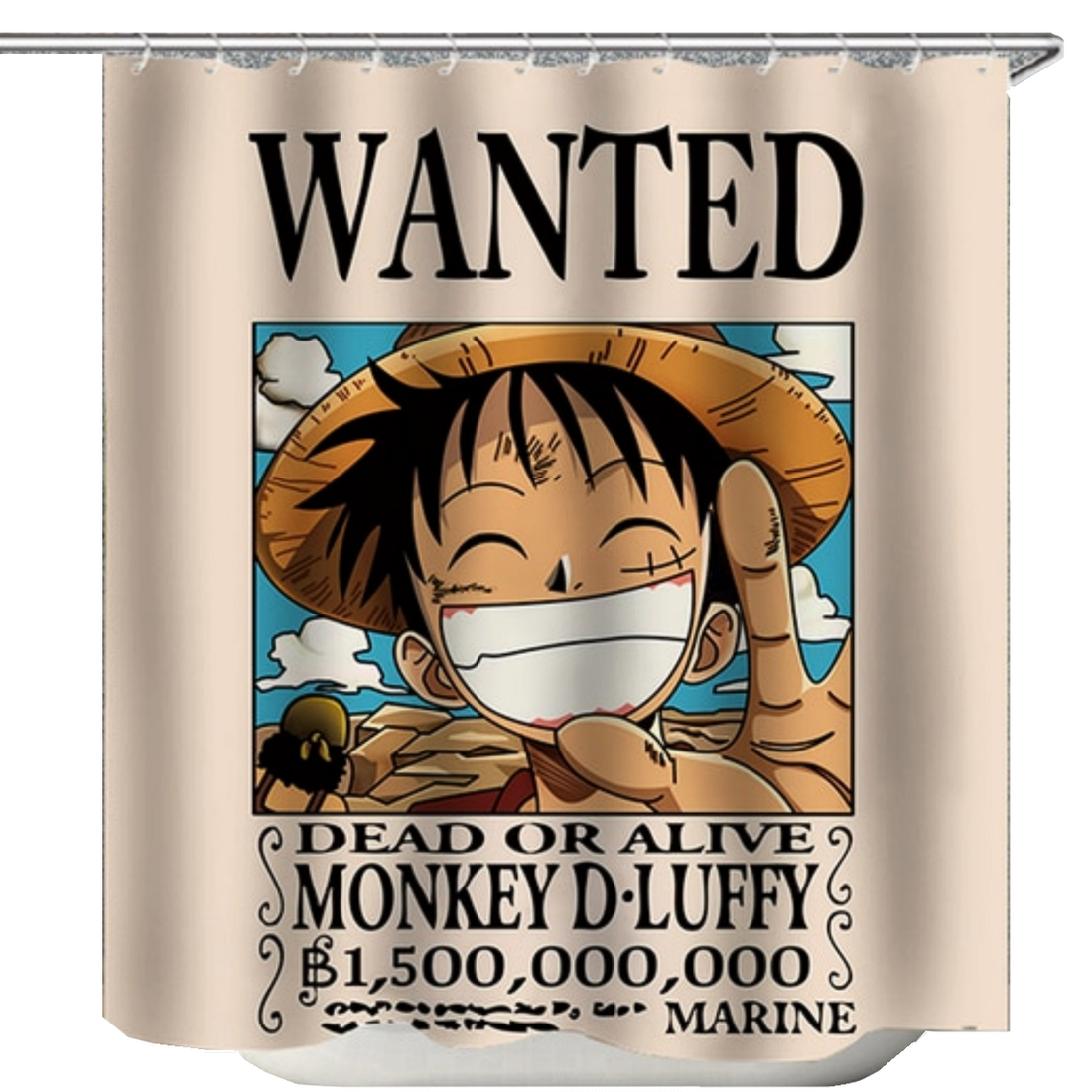 Luffy Duschdraperi Polyester