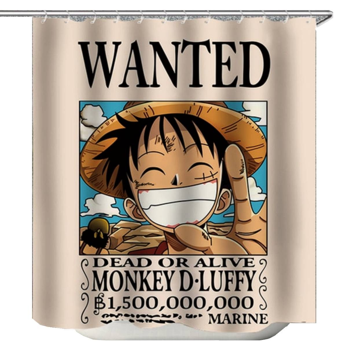 Luffy Duschdraperi Polyester