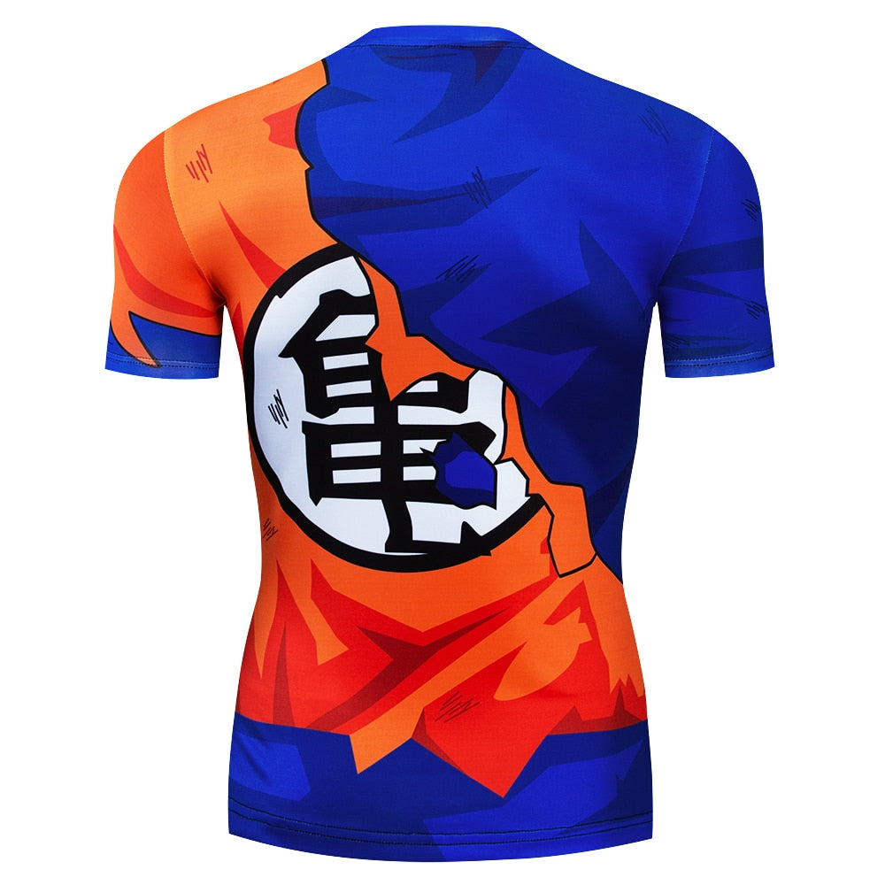 Blå Tränings T-Shirt Herr