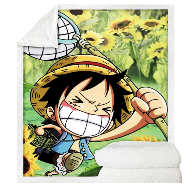 Luffy Pläd Vit