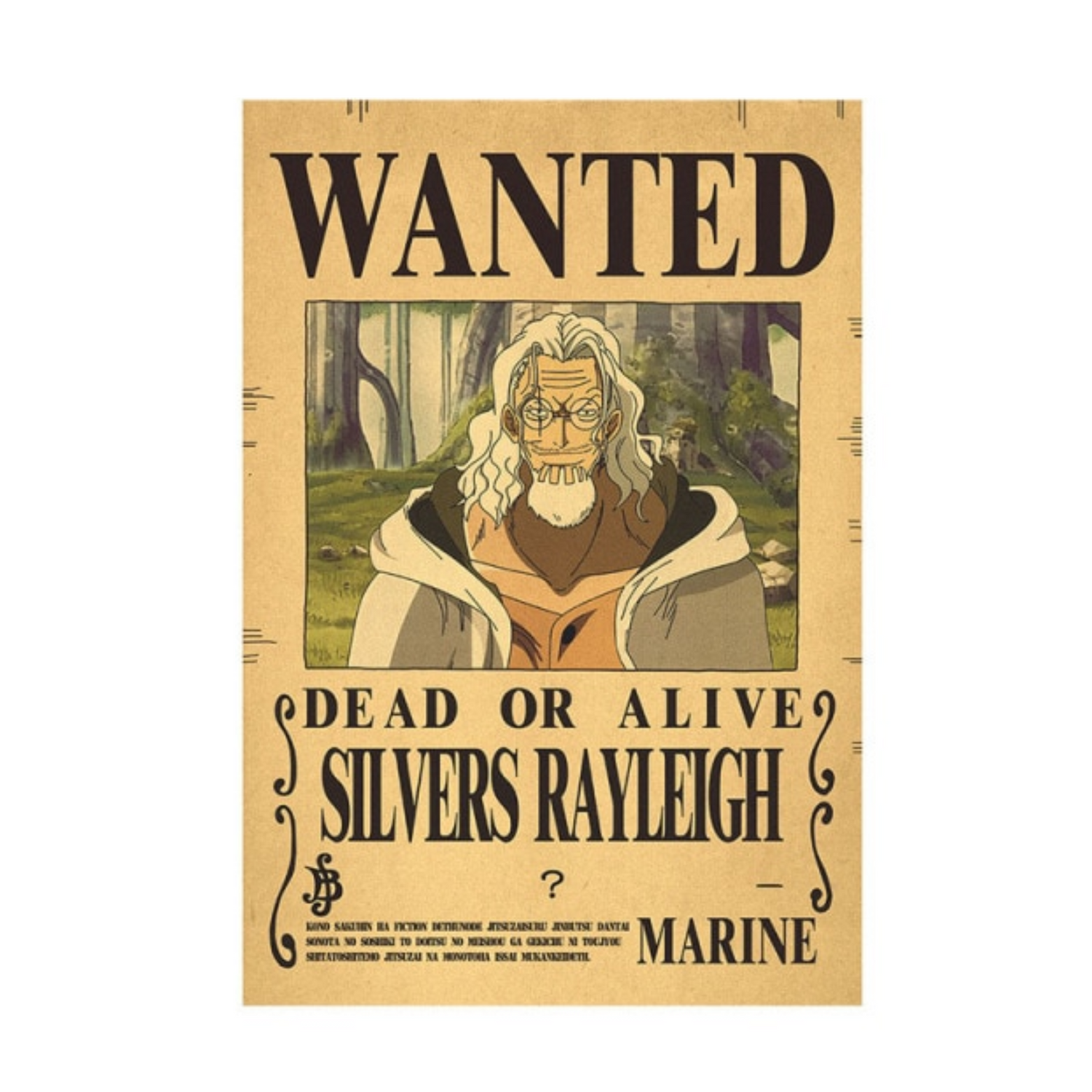One Piece Wanted Poster Silvers Rayleigh Manga Butiken one-piece-wanted-poster-silvers-rayleigh-manga-butiken